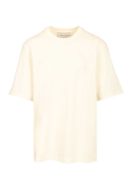 t-shirt adc embrossed uomo bianco crema AMI PARIS | UTS357.726136